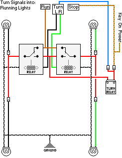 Wiring Diagram Turnsignals into Running Lights